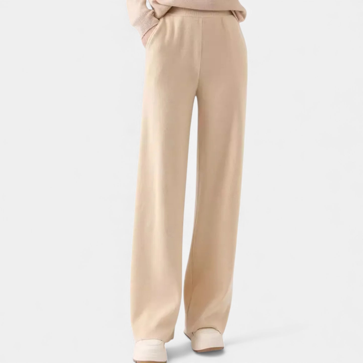 Morani | Women’s High-Waist Bouclé Knit Trousers