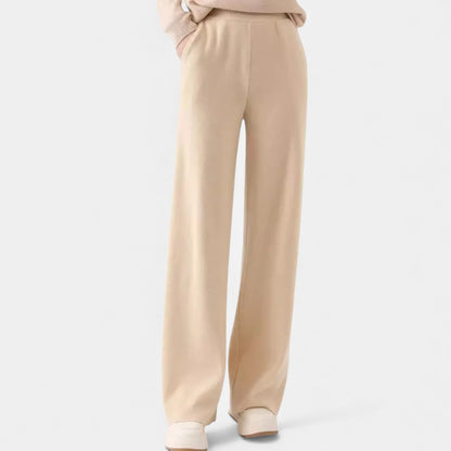 Morani | Women’s High-Waist Bouclé Knit Trousers