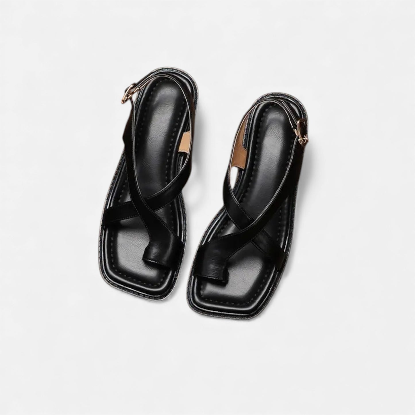 Morani | Women’s Heritage Brown Leather Toe‑Ring Sandals