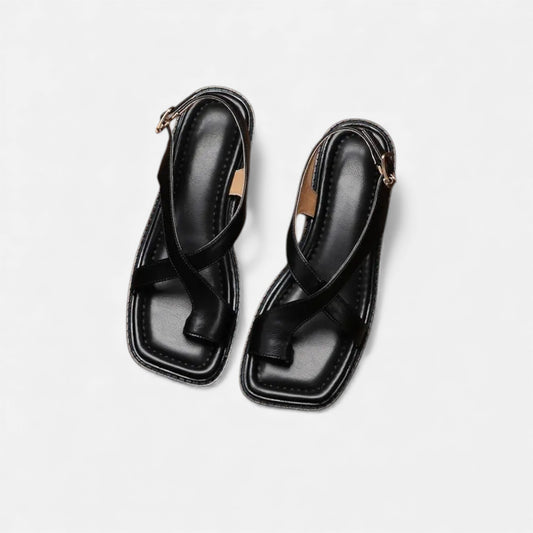 Morani | Women’s Heritage Brown Leather Toe‑Ring Sandals