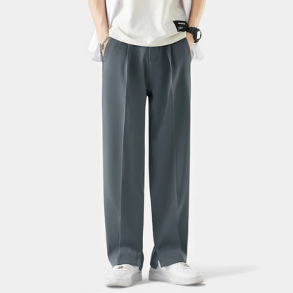 Morani | Men’s Silk-Touch Draped Trousers
