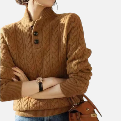 Morani | Women’s Twisted‑Stitch Heritage Knit Sweater