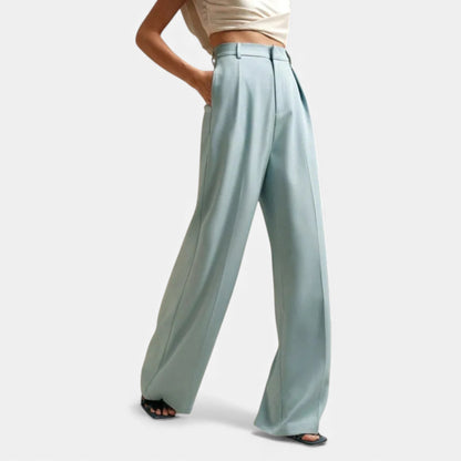 Morani | Women’s High-Rise Draped Wide-Leg Trousers