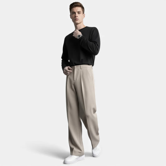 Morani | Men’s Draped Wide-Leg Trousers