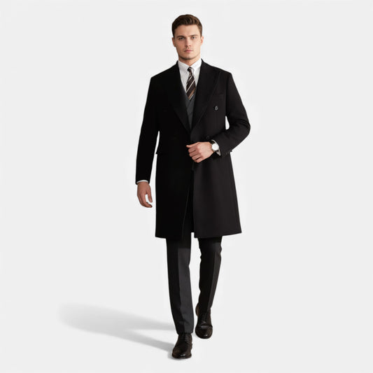 Morani | Men’s Double‑Breasted Mid‑Length Thermal Coat