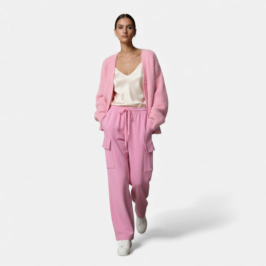 Morani | Women’s Mink‑Pile V‑Neck Cardigan