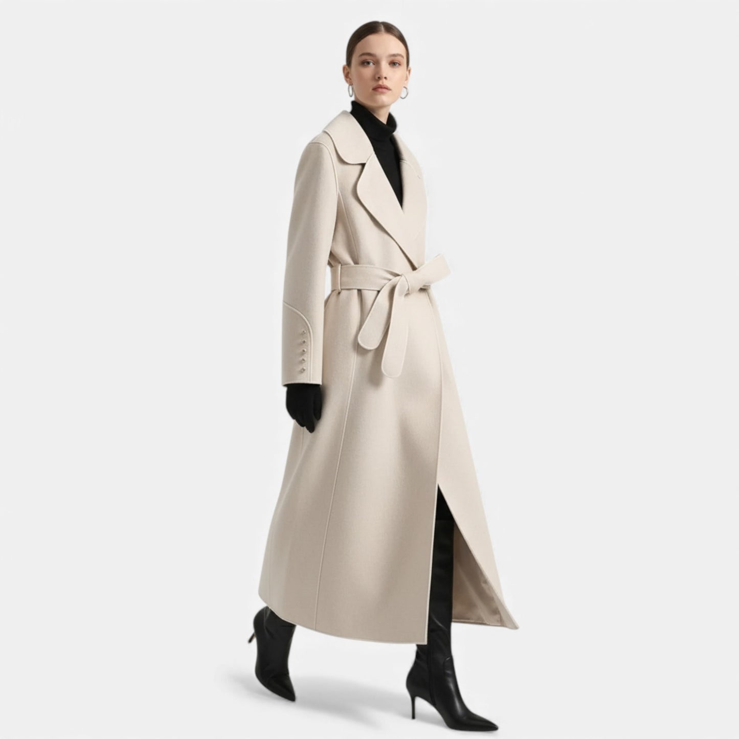 Morani | Women’s Wool-Blend Mid-Length Over-Coat – Ivy League Elegance