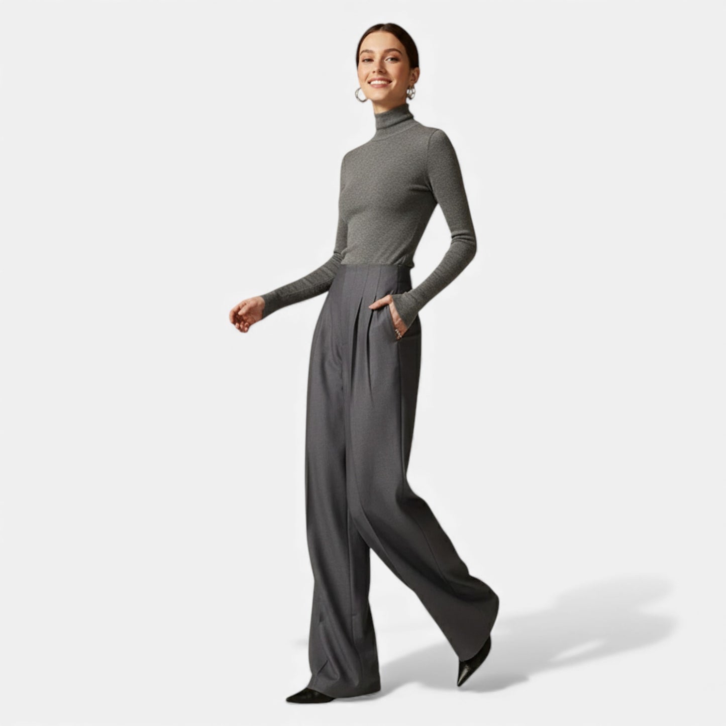 Morani | Women’s Draped Wide-Leg Trousers – Heritage Silhouette