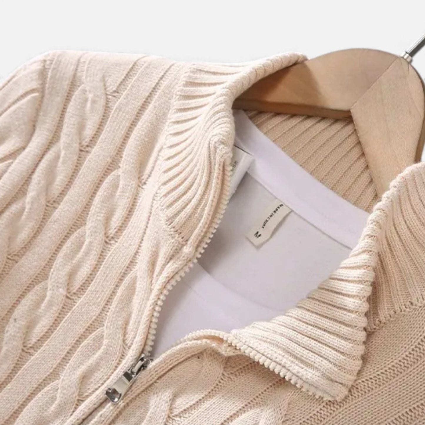 Morani | Men’s Zip‑Knitted Heritage Sweater