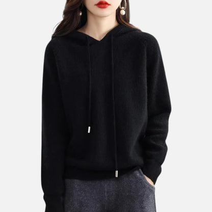 Morani | Women’s Hooded Cashmere‑Blend Pullover