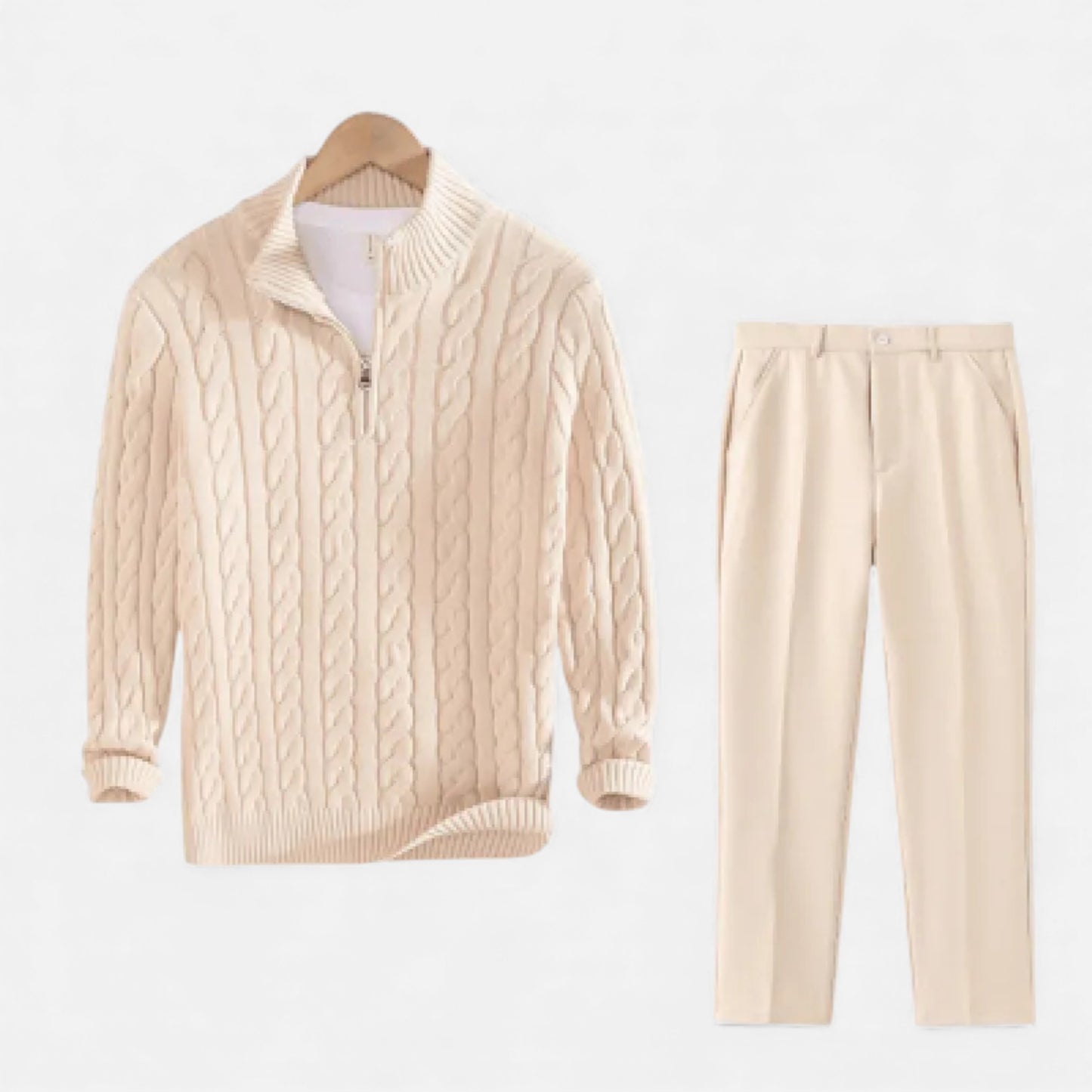 Morani | Men’s Zip‑Knitted Heritage Sweater