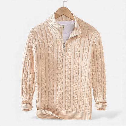 Morani | Men’s Zip‑Knitted Heritage Sweater