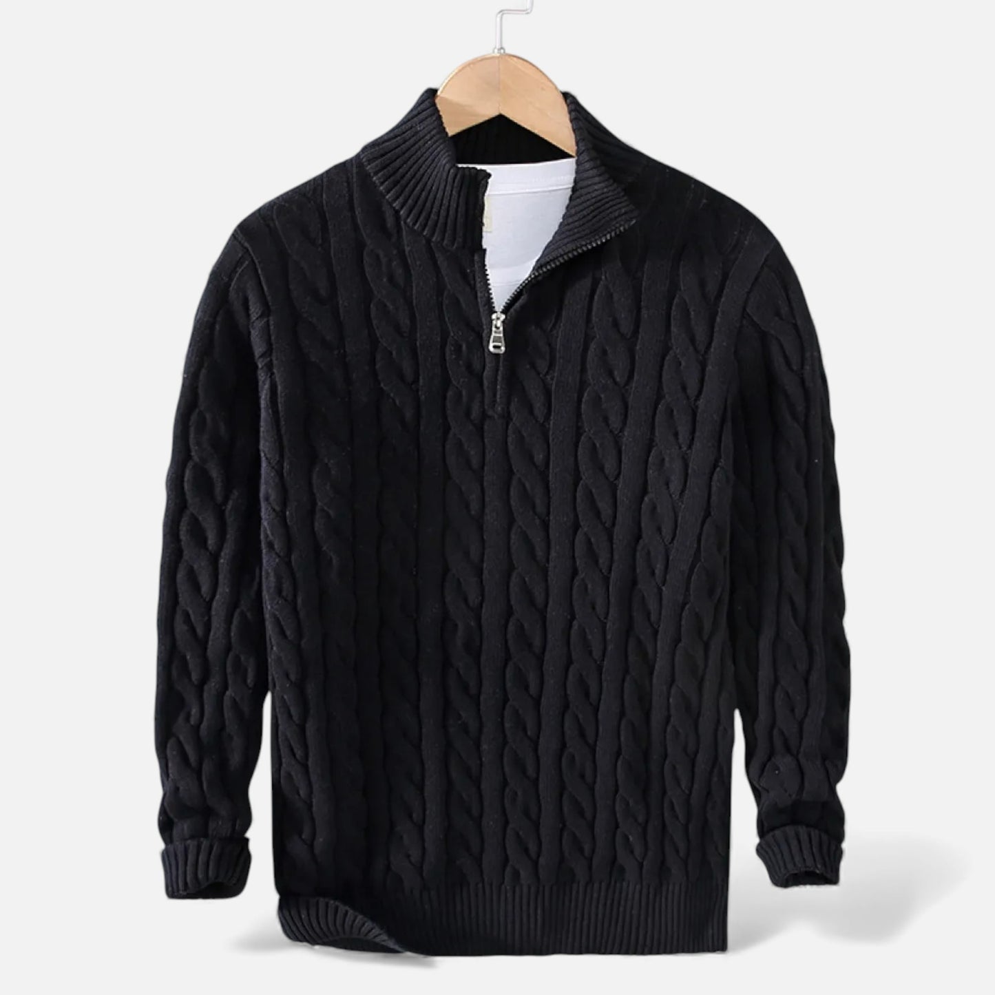Morani | Men’s Zip‑Knitted Heritage Sweater