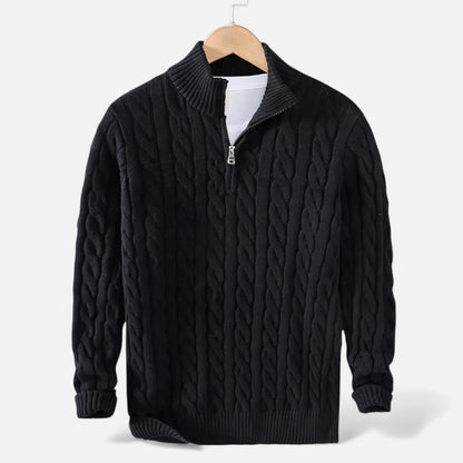 Morani | Men’s Zip‑Knitted Heritage Sweater