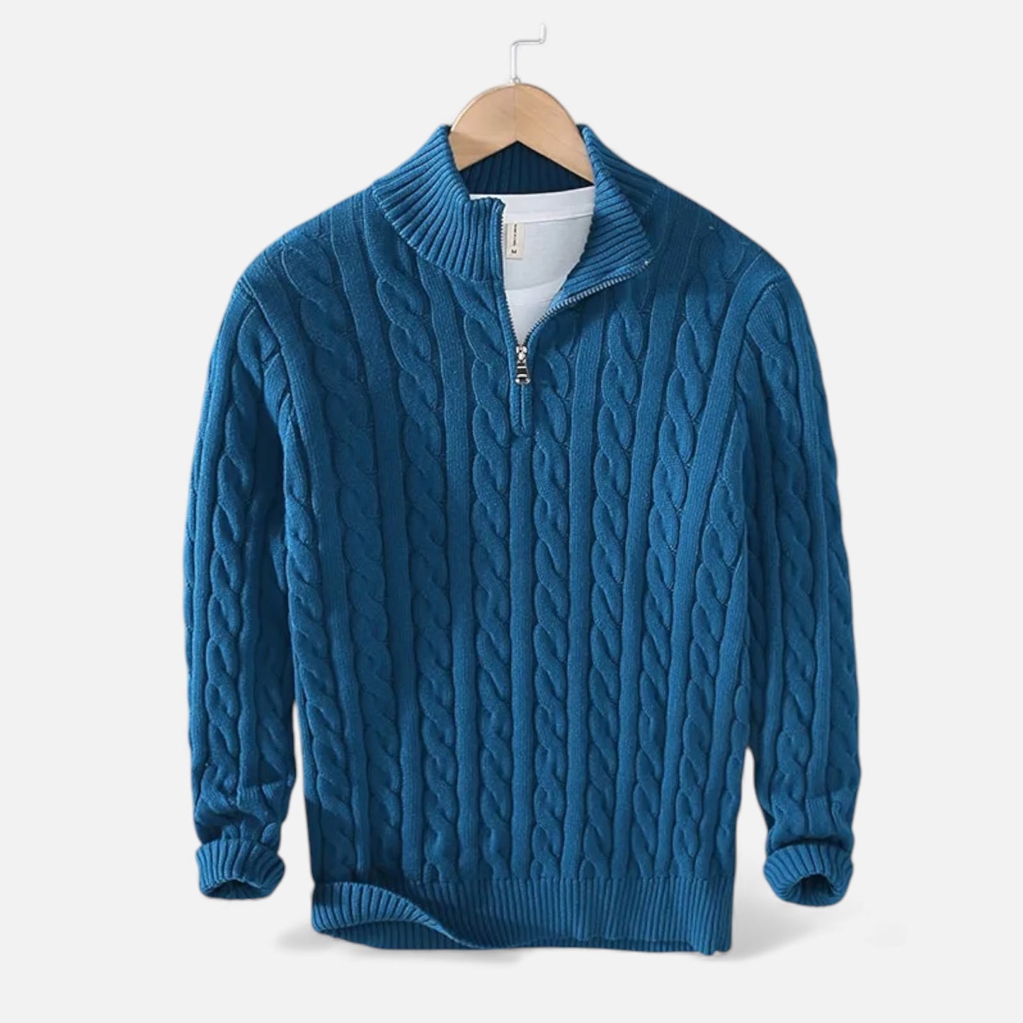 Morani | Men’s Zip‑Knitted Heritage Sweater