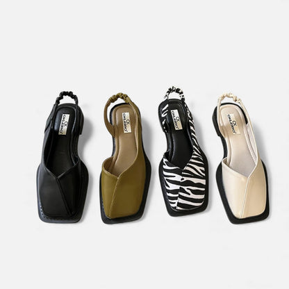 Morani | Women’s Square‑Heel Sling‑Back Pump