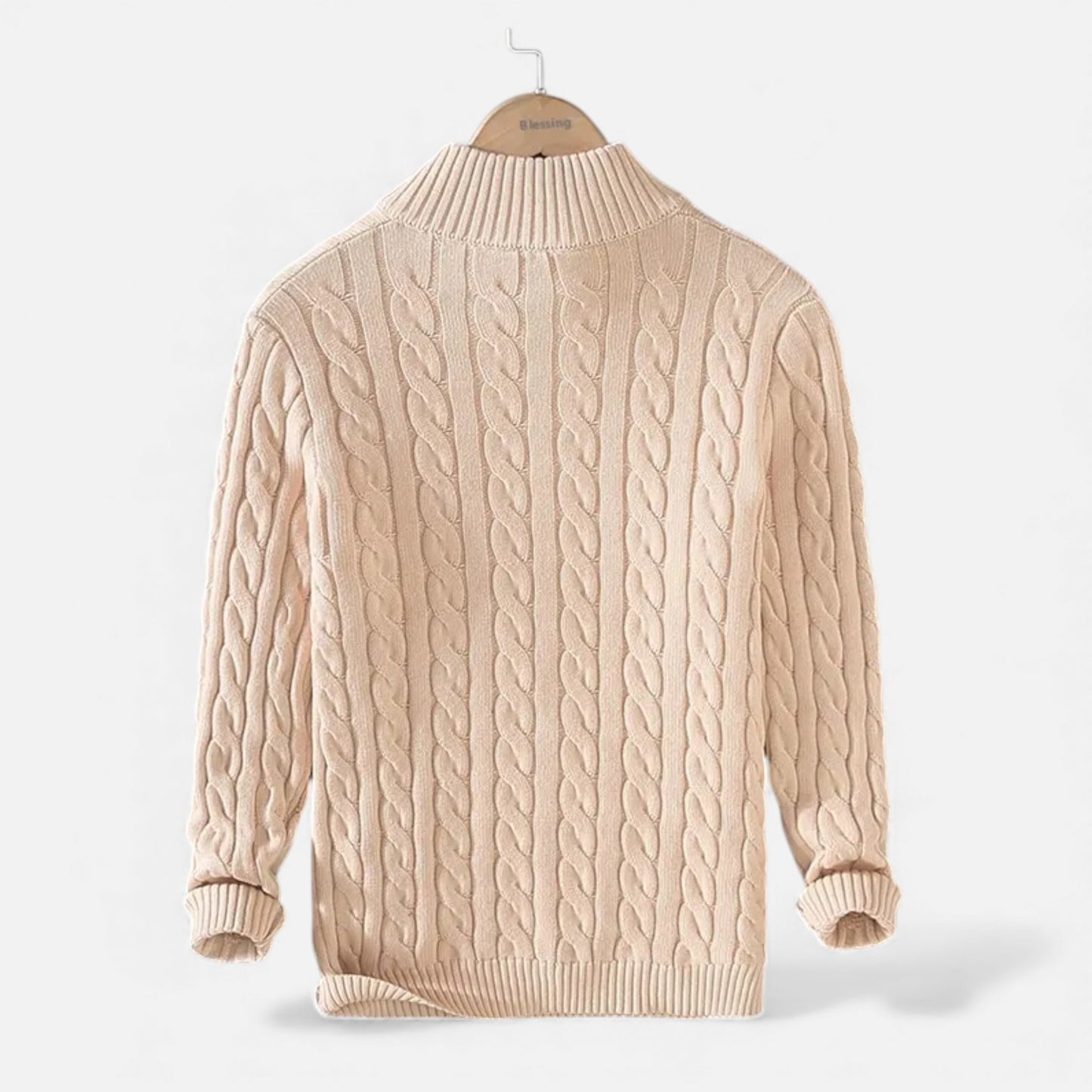 Morani | Men’s Zip‑Knitted Heritage Sweater