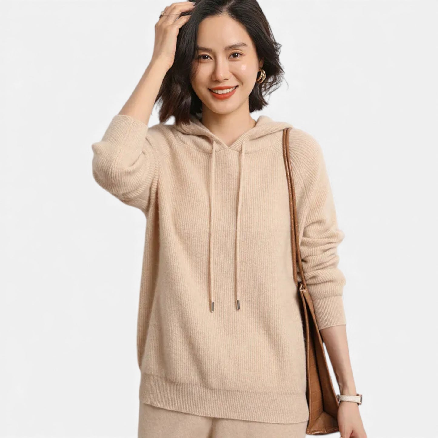 Morani | Women’s Hooded Cashmere‑Blend Pullover