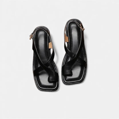 Morani | Women’s Heritage Brown Leather Toe‑Ring Sandals