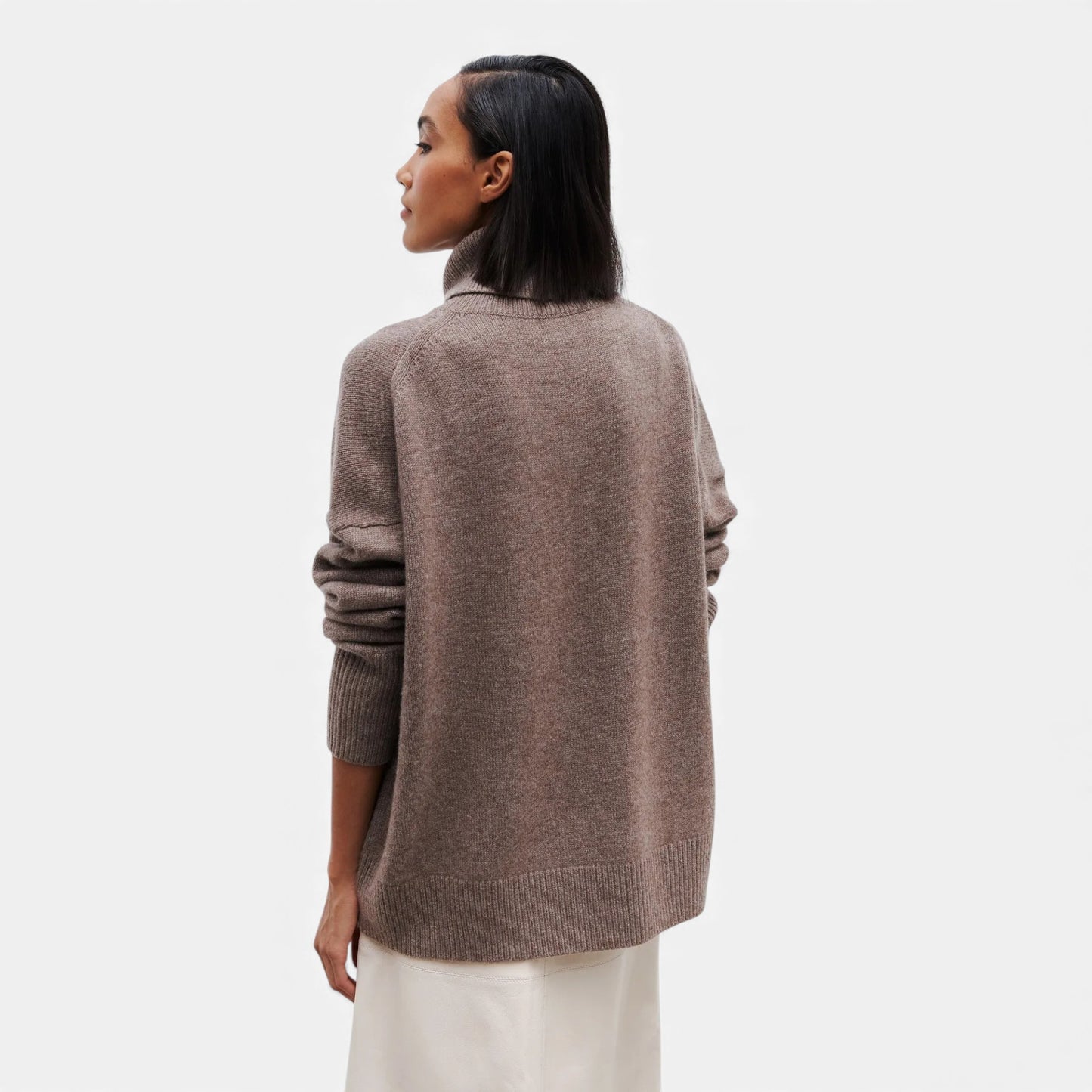 Morani | Women’s High‑Collar Heritage Knit Sweater
