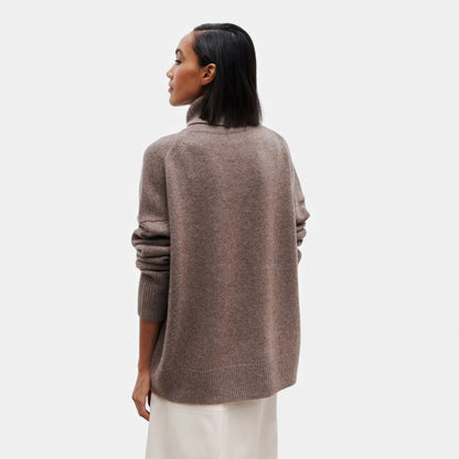 Morani | Women’s High‑Collar Heritage Knit Sweater