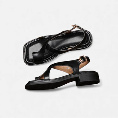 Morani | Women’s Heritage Brown Leather Toe‑Ring Sandals
