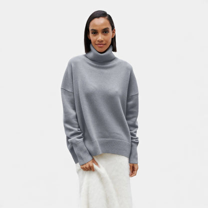 Morani | Women’s High‑Collar Heritage Knit Sweater